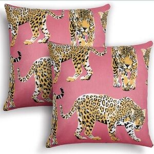 18 x 18 Leopard Print Throw Pillows